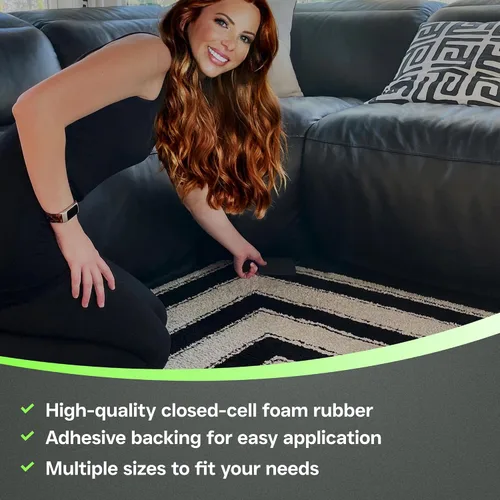 Vista 3 de XCEL Paquete de 4 almohadillas antivibraciones multiusos de 4 x 4 x 3/4 pulgadas, protección para muebles y electrodomésticos, varios tamaños