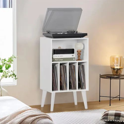 Vista 27 de Lerliuo - Soporte para tocadiscos, soporte para tocadiscos negro con capacidad para hasta 160 álbumes