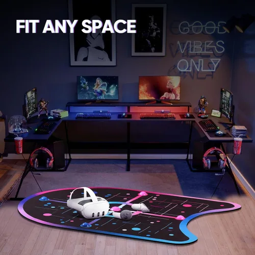 Vista 7 de VR Mat for Meta Quest 3 VR FlexSpace Mat Accessories Boundary Awareness Carpet with Anti-Slip Base and Comfort Foam for Gaming Workouts(Non-Circular)
