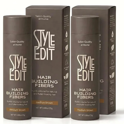 Vista 12 de Style Edit Fibras de construcción del cabello, negro, 0.88oz