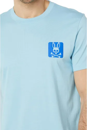 Vista 3 de Psycho Bunny Lloyds Graphic Tee Azul Cielo MD (US Hombre 5), Azul-cielo
