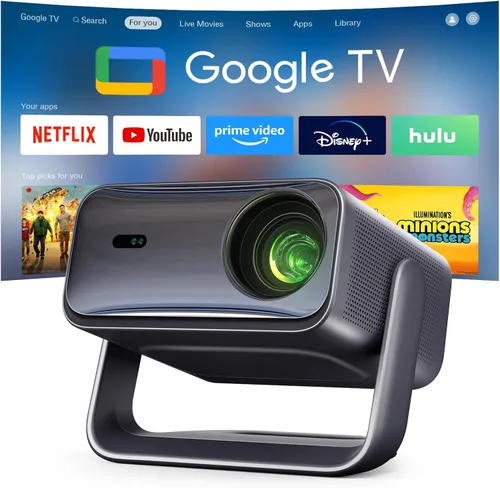 Vista 11 de [Aplicación con licencia oficial y enfoque automático] Mini proyector inteligente Ob con WiFi y Bluetooth, proyector de película compatible
