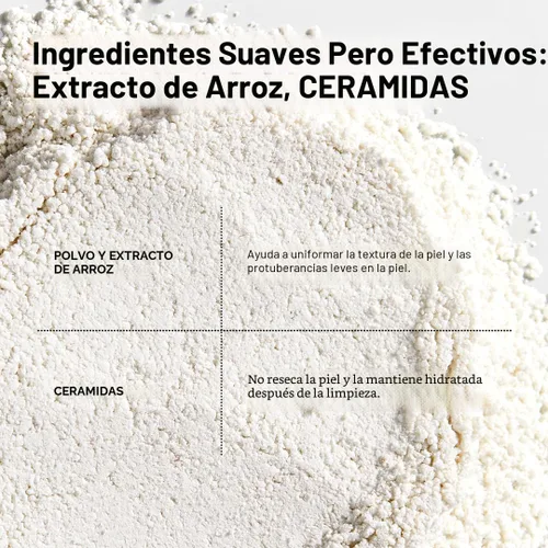 Vista 5 de ANUA Polvo de limpieza iluminador con enzimas de arroz, mascarilla de arroz, ceramida, lavado facial suave para piel radiante, limpiador facial