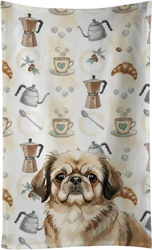 Vista 340 de Caroline's Treasures Afghan Hound - Toalla de cocina para barra de café, terciopelo frontal y lazo de algodón, lavable a máquina Sabueso afgano