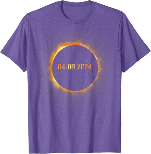 Vista 10 de Totality 04.08.24 Total Solar Eclipse 8 de abril de 2024 Eclipse Camiseta, Negro, S