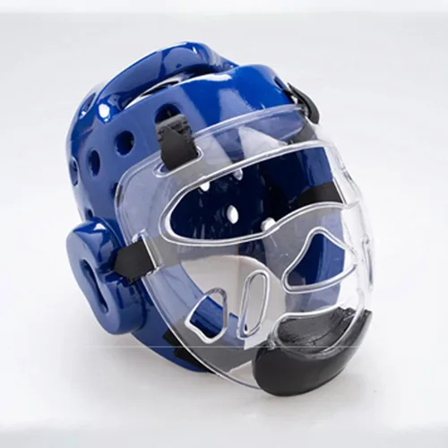Vista 5 de Máscara transparente de taekwondo protector desmontable para la cabeza, cubierta de protección facial para artes marciales boxeo Sanda