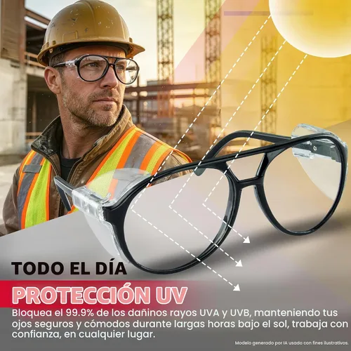 Vista 6 de SAS Safety Gafas de seguridad Lentes de policarbonato resistentes a impactos, lentes protectoras transparentes Protección UV ANSI Z87.1