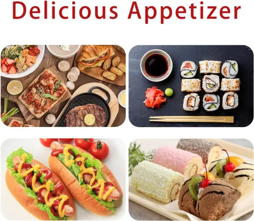 Vista 4 de WATHFKCU Plato desechable de bambú de 3.5 pulgadas para sushi, plato de aperitivo de bambú, bandeja para servir sushi, bote de hojas de madera