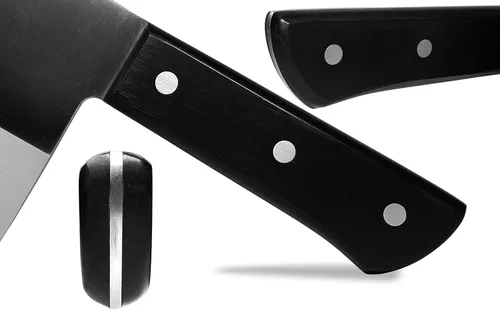 Vista 4 de Seki Japan MASAMUNE, cuchillo de carnicero profesional de acero inoxidable, mango POM, 7.1 pulgadas (7.087 in)