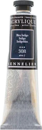 Vista 12 de Sennelier Extra-Fine Artists' Acrílico, 2.0 fl oz, Anthraquinone Blue S5, 2.02 Fl Oz (Paquete de 1)