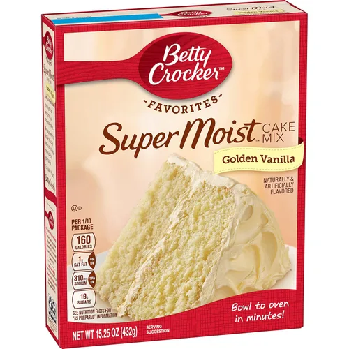 Vista 57 de Betty Crocker Delights Mezcla de pastel de vainilla francesa súper húmeda, 13.25 onzas