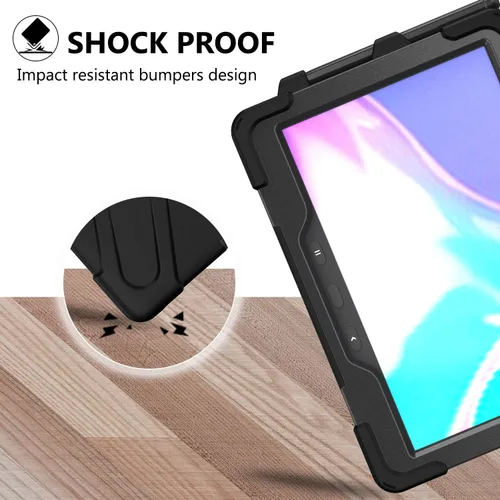 Vista 8 de Funda para Samsung Galaxy Tab Active Pro 10.1 T540 T545 T547, grado militar [probada en caídas de 15 pies] Funda protectora de cuerpo completo a
