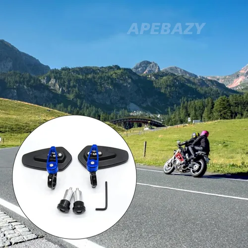 Vista 4 de Espejos traseros de extremo de barra de 7/8 de pulgada de 0.866 in, accesorios de motocicleta, scooters, retrovisor, retrovisor, espejos