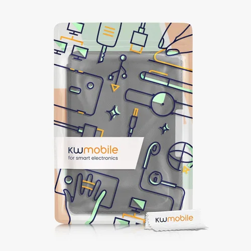 Vista 7 de kwmobile Origami - Funda compatible con Amazon Kindle Paperwhite, funda delgada de piel sintética con soporte, color negro