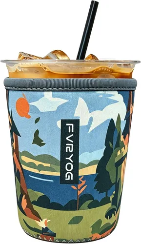 Vista 25 de Reusable Insulated Neoprene Iced Coffee Sleeves for Iced Coffee Cups, Coffee Coolies sleeves for Iced & Hot Drinks