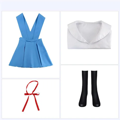 Vista 5 de Ayanami Rei - Vestido de cosplay para disfraz de Ayanami