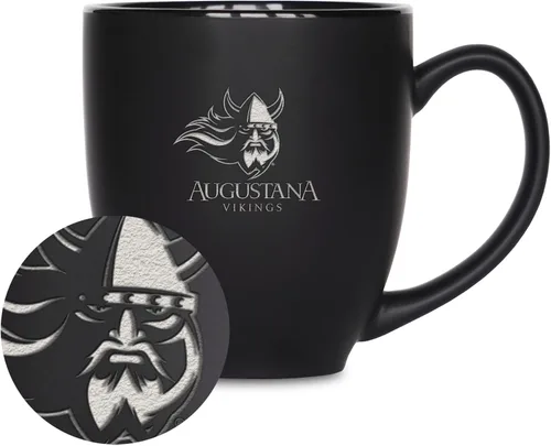 Vista 8 de Rico Industries - Taza de cerámica mate negra con grabado láser estándar de 15oz para NCAA (escuelas T & U) - Para bebidas calientes o frías