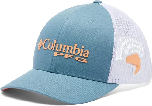 Vista 101 de Columbia Gorra de bola de malla Bandera antigua de malva/blanco/pescado