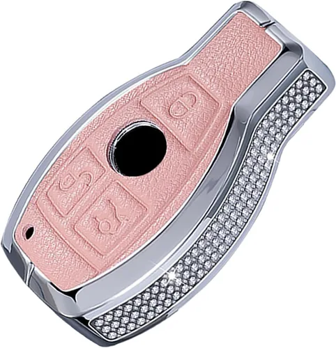Vista 7 de ontto Funda para llavero de automóvil de 2 botones, de cuero, compatible con Mercedes-Benz A Class B, C, E, S, G, M, V, Clase CLA, GLA, GLC, GLE