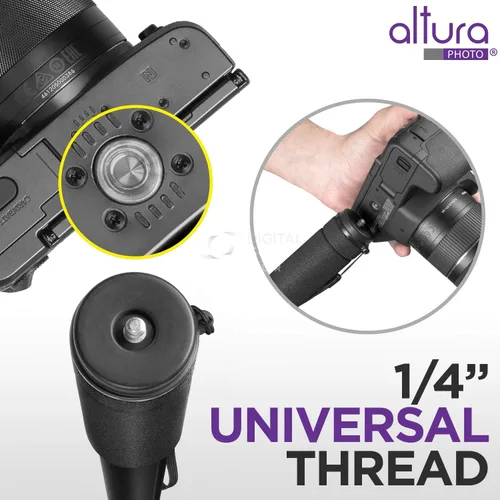 Vista 5 de Altura Photo Monopod para cámara de 62 pulgadas, soporte resistente para cámaras Canon, Nikon, Sony sin espejo y DSLR - Fotografía constante, ligera