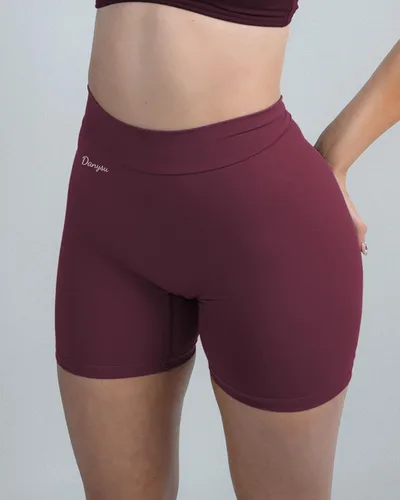 Vista 4 de Danysu Pantalones cortos de entrenamiento con corte en V, pantalones cortos de entrenamiento de cintura alta, pantalones deportivos para gimnasio