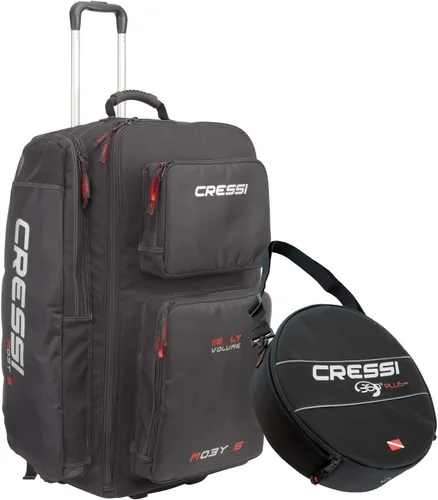 Vista 8 de Cressi Strong Capacity Roller Luggage Bag with Backpack Straps - Moby 5 designed in Italy