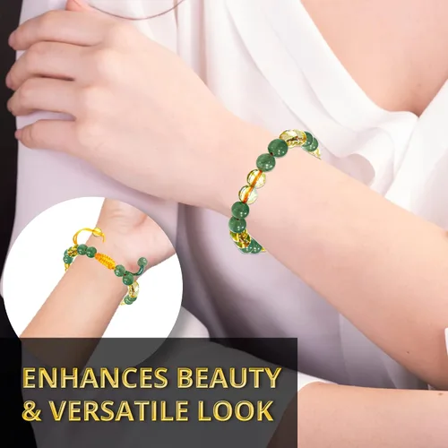 Vista 248 de Adjustable Crystal Bracelet – Gemstone Bead Bracelet with Adjustable Macrame String – Chic Gemstone Bracelet for Men and Women – 8mm Round Healing