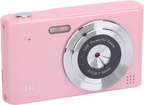 Vista 10 de Cámara digital, cámara de vlogging 4K 48MP, cámara digital de apuntar y disparar con flash, pantalla de 2.4 pulgadas, cámara pequeña compacta
