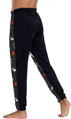 Vista 4 de ultaro Mens Joggers Sweatpants Pumpkins, Ghosts, Maple Leaves Casual Pants Sports Jogging Trousers with Drawstring