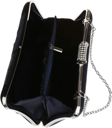Vista 4 de Ro Rox Francesca - Bolso de mano estilo retro vintage con cristal para fiesta de fiesta