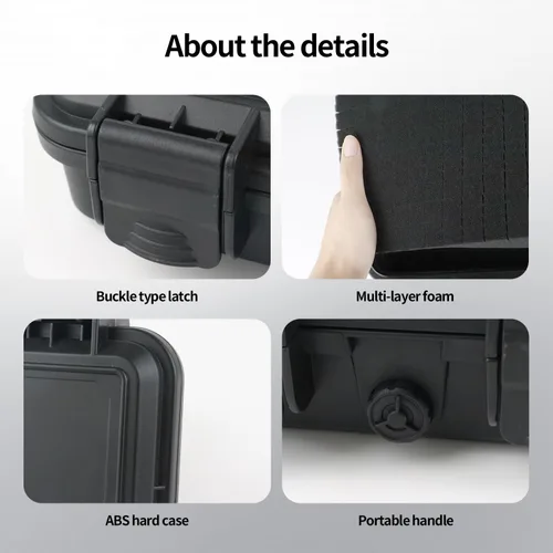 Vista 4 de Carcasa rígida de espuma pre-cubada, mini, color negro Customizable Foam Case for Jewelry,Small Electronics and Accessories, Carried in a
