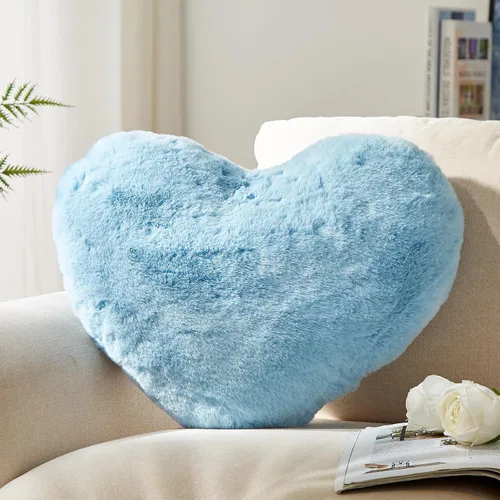 Vista 19 de YRXRUS Almohadas de corazón, almohada en forma de corazón, pequeñas almohadas de corazón rosa polvoriento para regalos, almohadas de imitación