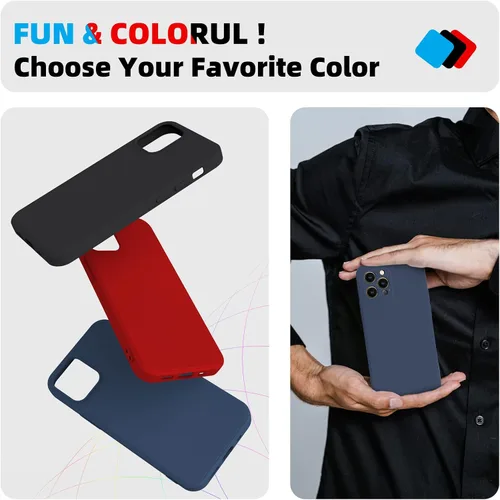 Vista 3 de for iPhone 11 Pro Max Case 6.5-Inch,Liquid Silicone Gel Black Rubber Phone Case, [Camera Protection] Full Body Slim Soft Microfiber Lining Drop