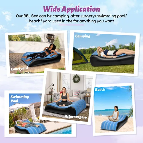 Vista 9 de Cama BBL después de la cirugía para dormir con agujero, BBL B-ed con Azul