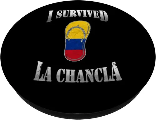 Vista 2 de Funny Spanglish Camisas Chistosas PopSockets - Agarre y soporte para teléfonos y tabletas, Negro