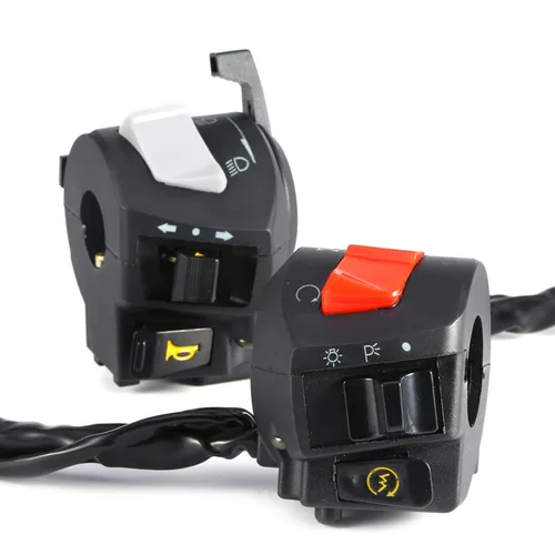 Vista 8 de Fydun Interruptor de control de luz de giro para manillar de motocicleta, interruptor universal para montaje en manillar, 1 par, lado izquierdo