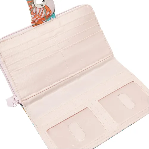 Vista 4 de Vera Bradley Cartera de algodón con protección RFID para mujer, Painted Feathers