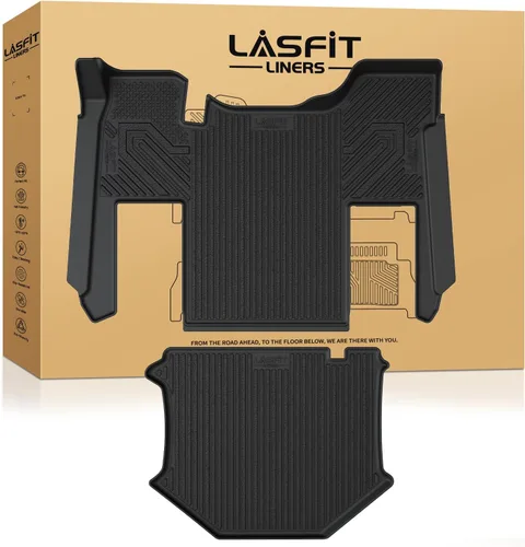 Vista 16 de LASFIT Alfombrillas para Freightliner Cascadia 2008-2017, protección para todo tipo de clima, revestimientos de automóvil de elastómero