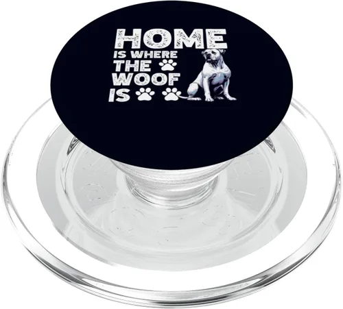 Vista 8 de Home is Where The Woof Is Dogo Argentino Dog Funny Dogs Fans PopSockets Standard PopGrip