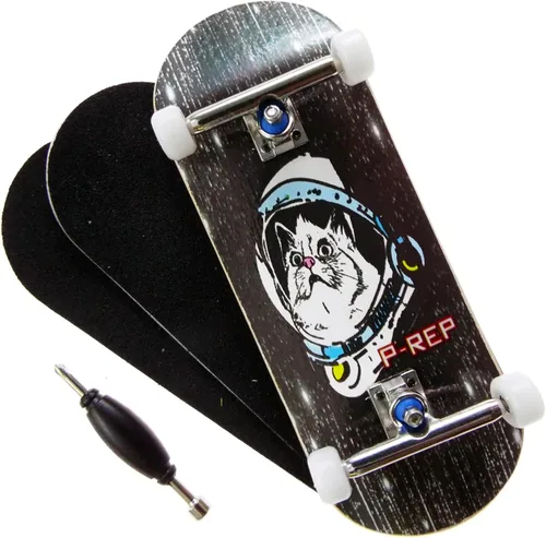 Vista 10 de P-REP V2 Performance Patineta Completa de Madera para Dedos 34mm - Banana