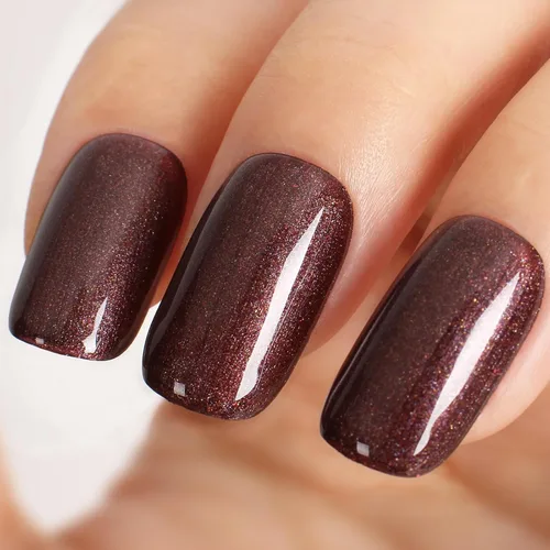Vista 8 de Esmalte de uñas de gel marrón chocolate, 0.5 onzas líquidas, UV/LED, para otoño e invierno, colores oscuros, negro, café, kit de esmalte en gel