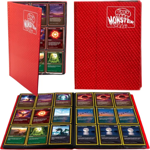 Vista 19 de Monster Binder - Álbum de tarjeta coleccionables, 9 bolsillos para tarjetas, retiene 360 de Yugioh, Magic, y Pokémon, Blanco mate