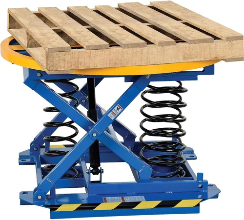 Vista 4 de Global Industrial Posicionador de deslizamiento de carrusel de palet accionado por resorte, 43-5/8" Diámetro de la plataforma, 4500 libras
