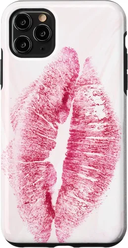 Vista 11 de Carcasa rosa para iPhone 15 Kiss Lips Love