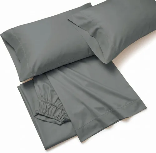 Vista 20 de Peru Pima Juego de sábanas de satén de 800 hilos, 100 % algodón peruano Pima, 3 piezas (plano, ajustado, 1 funda de almohada), refrescante, fresco