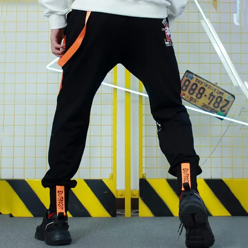 Vista 5 de XYXIONGMAO Techwear - Pantalones tácticos para hombre, estilo cargo, hip hop, harem, pantalones casuales sueltos, pantalones deportivos funcionales