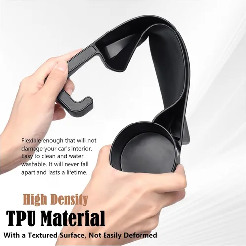 Vista 4 de Organizador de doble ranura para asiento de automóvil con soporte para tazas, tira universal de llenado de huecos para automóvil, paquete de 2