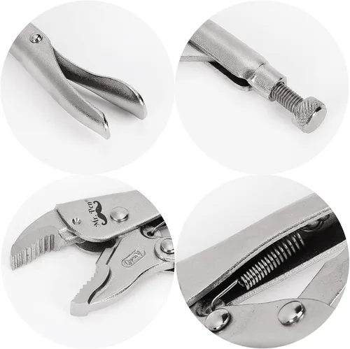Vista 7 de Mr. Pen - Alicates de bloqueo, 7 pulgadas, mandíbula curvada Alloy Steel Locking Pliers with Wire Cutter, Locking Adjustable Wrench, Locking