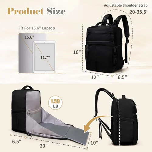 Vista 3 de Mochila para pañales con cambiador, bolsa de bebé multifunción impermeable, bolsa de viaje esencial para baby shower, pañaleras para bebe con 15