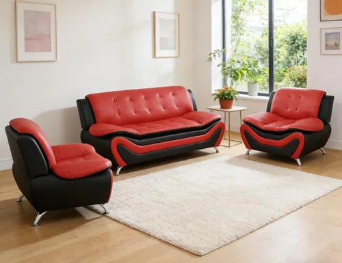 Vista 15 de Sofás de cuero para sala de estar, juego de sofá seccional, juego de 2 piezas de muebles para sala de estar, juego de sofá y sofá biplaza